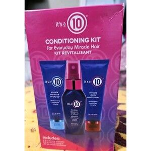 NIB It’s a 10 Miracle Conditioning Kit 3 Pc Travel Set Everyday Revitalisant
